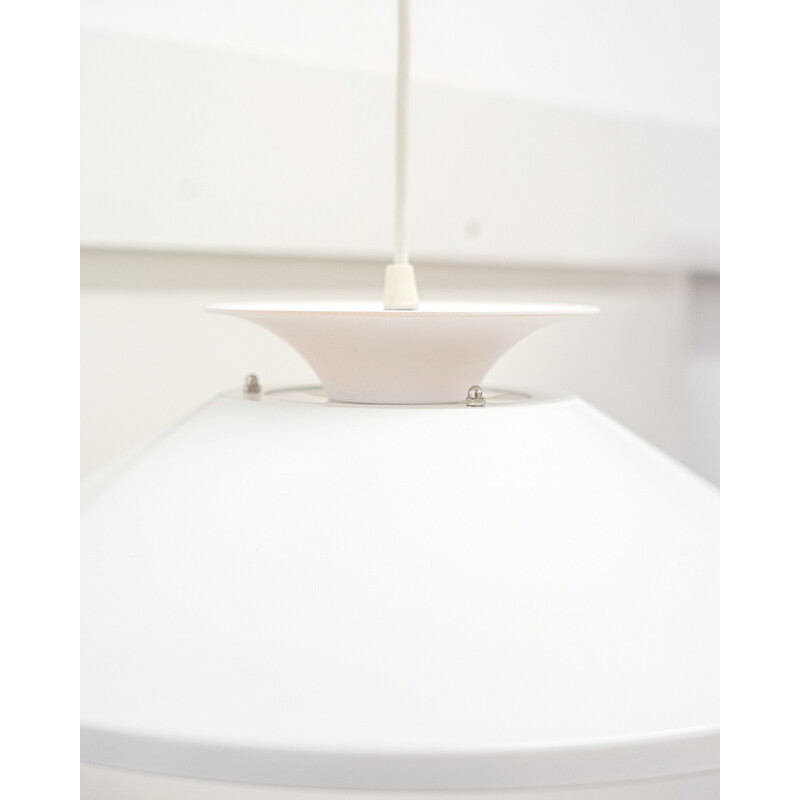 Vintage white pendant lamp with 3 screens, Denmark for Lyskær