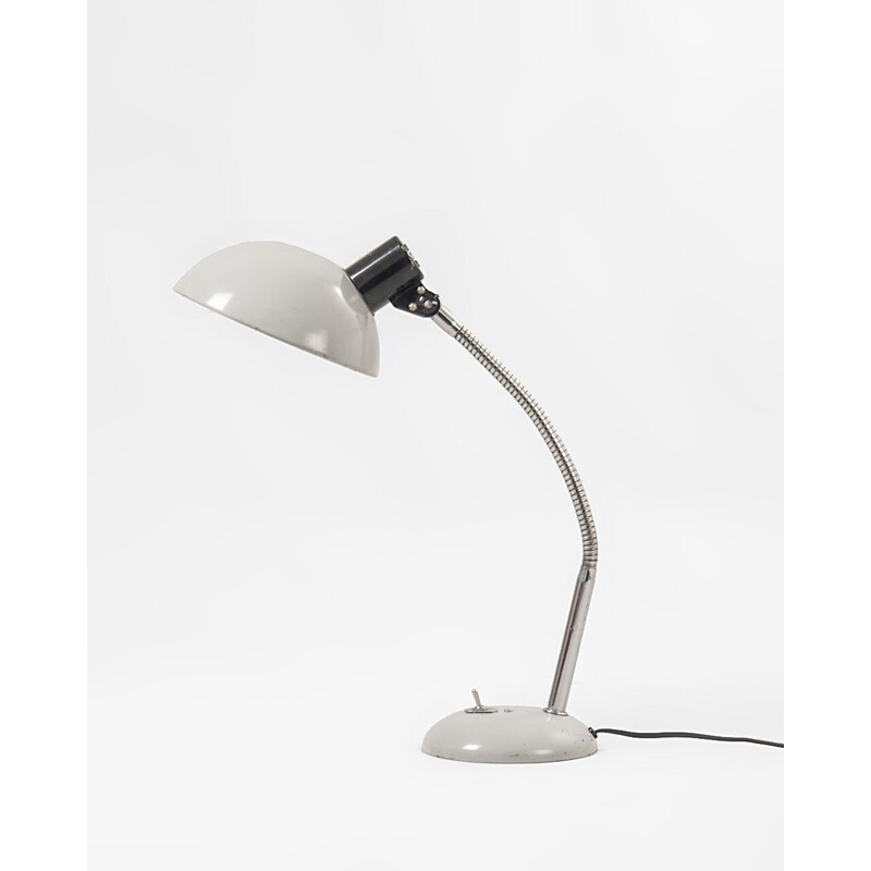 Vintage gray metal table lamp