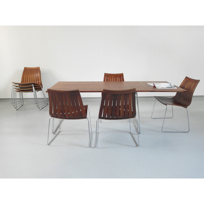 Conjunto vintage de 4 cadeiras de jantar Tønnestav de Kjell Richardsen para Tynes Møbelfabrikk, Noruega 1960