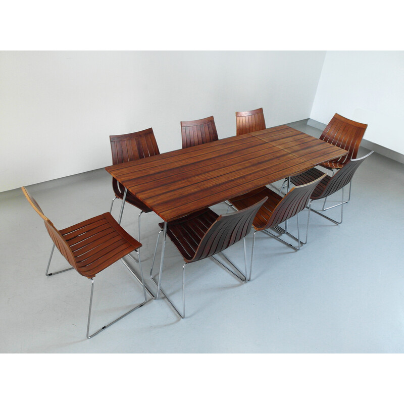 Vintage set van 4 Tønnestav eetkamerstoelen door Kjell Richardsen voor Tynes Møbelfabrikk, Noorwegen 1960