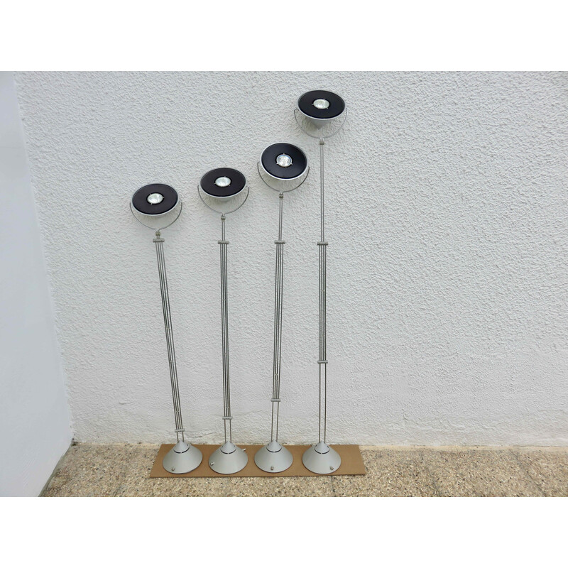 Set of 4 vintage Mikado lamps by F.A. Porsche for Artemide, Italy 1980