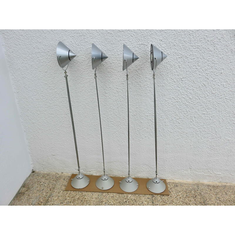 Set of 4 vintage Mikado lamps by F.A. Porsche for Artemide, Italy 1980