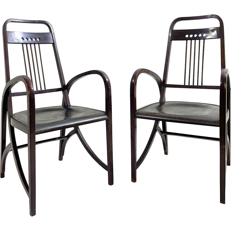 Pair of vintage armchairs model 1511 for Thonet, Czechoslovakia 1900