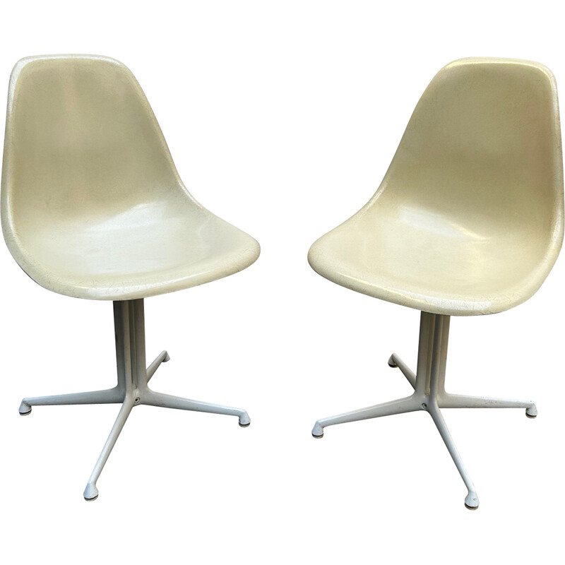 Pair of vintage La Fonda fiberglass chairs by Charles and Ray Eames for Herman Milleer, 1960