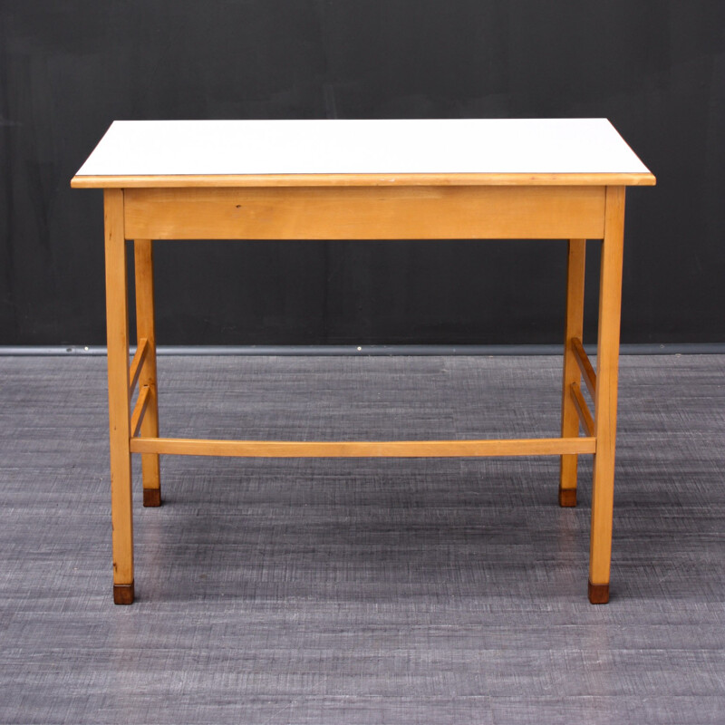 Small mid-century desk in beechwood - 1950s