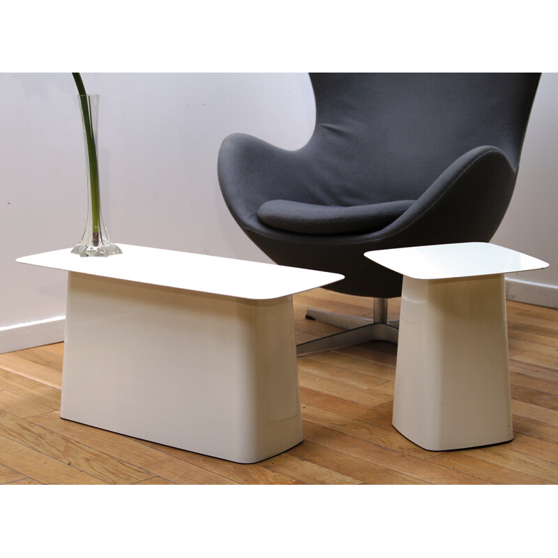 Vintage side table in white tinted metal by Erwan and Ronan Bouroullec for Vitra