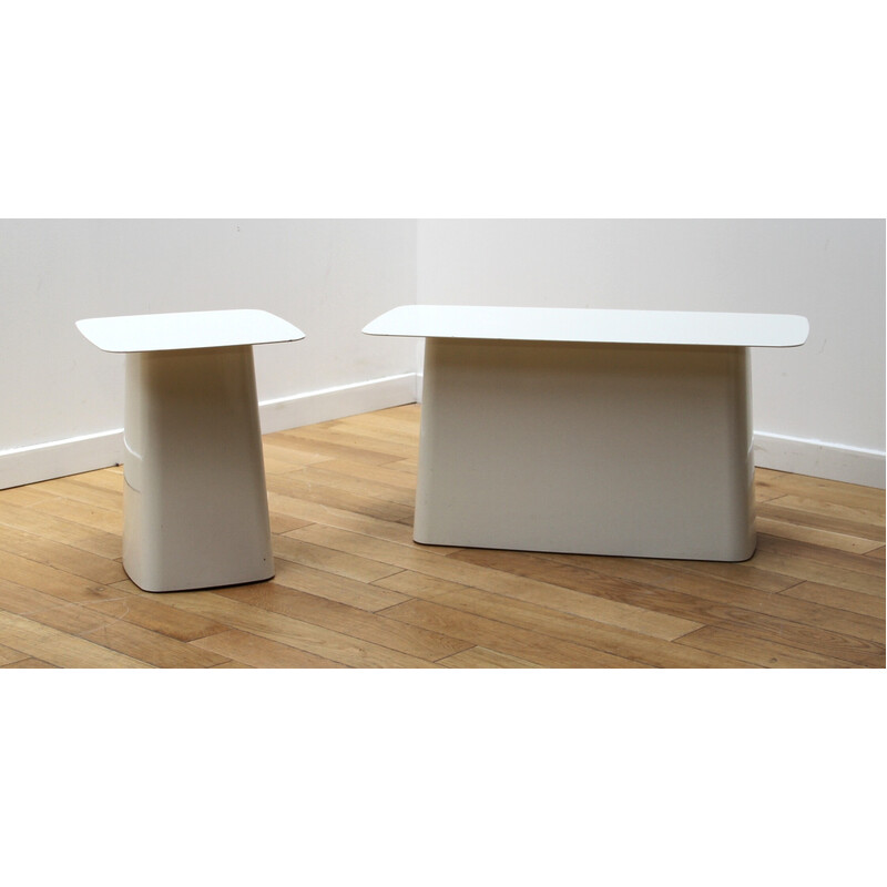 Vintage side table in white tinted metal by Erwan and Ronan Bouroullec for Vitra