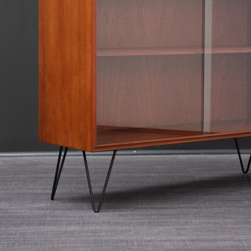 Storage cabinet in teak with hairpin legs - 1960s