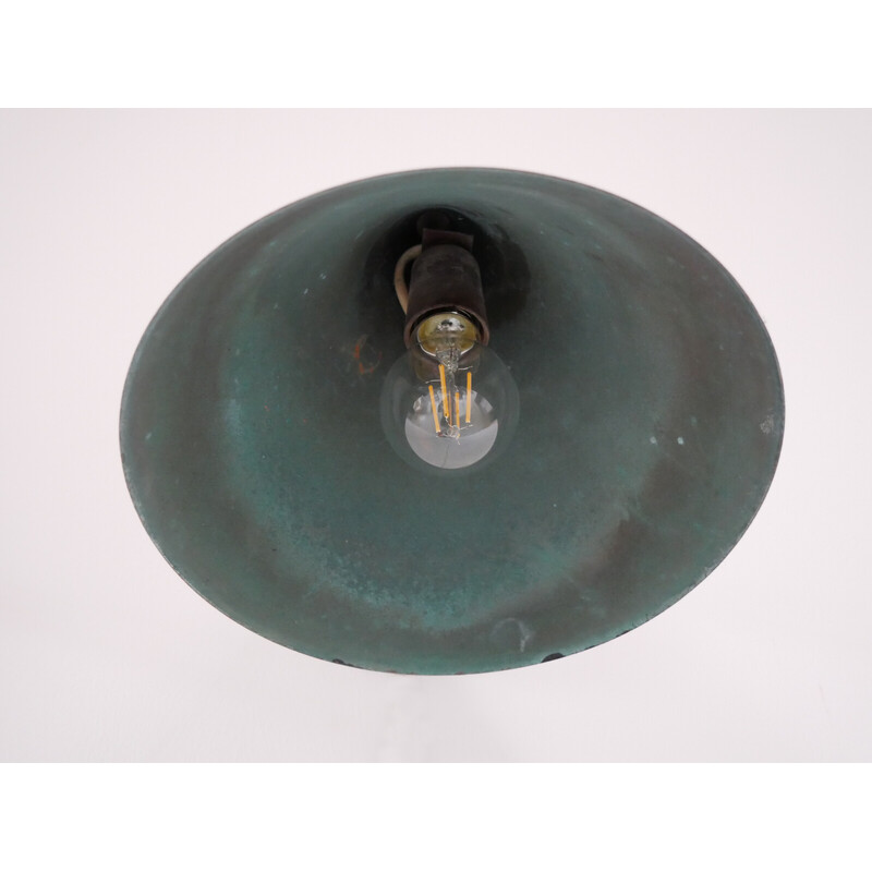 Pair of vintage Tratten wall lamp in patinated copper by Hans-Agne Jakobsson, Sweden 1950
