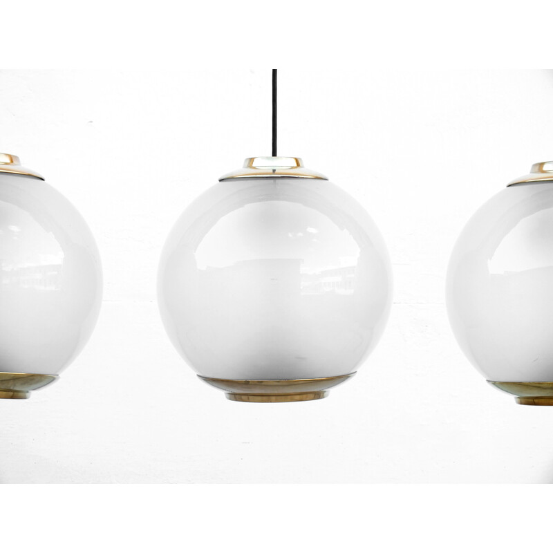 Ensemble de 3 lampes à suspension Ls2 vintage par Luigi Caccia Dominioni pour Azucena, Italie 1954