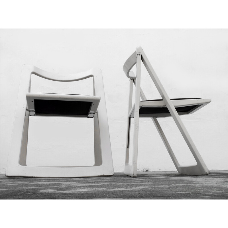 Par de cadeiras Trieste vintage em madeira e veludo de Jacober Aldo e D'Aniello para Bazzani Itaky, 1970