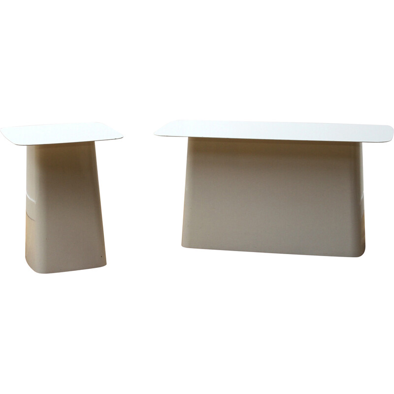 Mesa de apoio vintage em metal branco manchado de Erwan e Ronan Bouroullec para Vitra