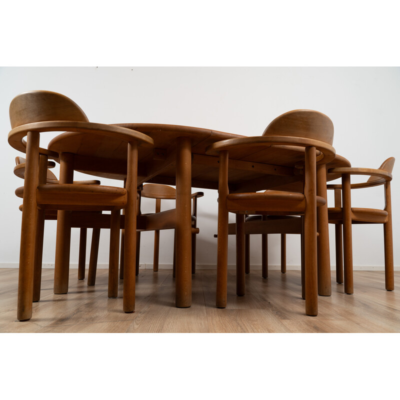 Vintage wooden dining set from Brahlstorf