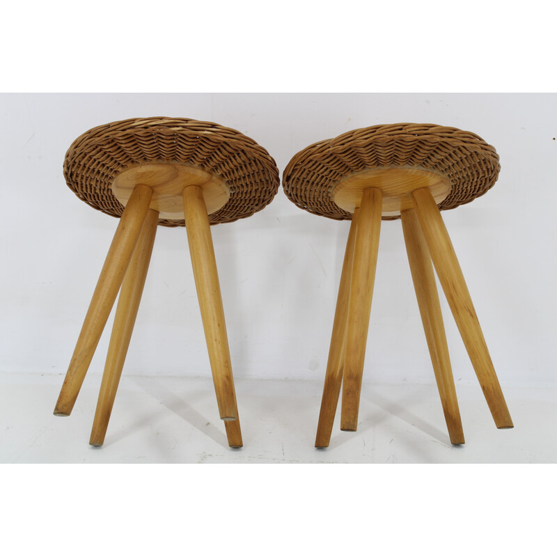 Pair of vintage side tables by Jan Kalous for Uluv, Czechoslovakia 1970