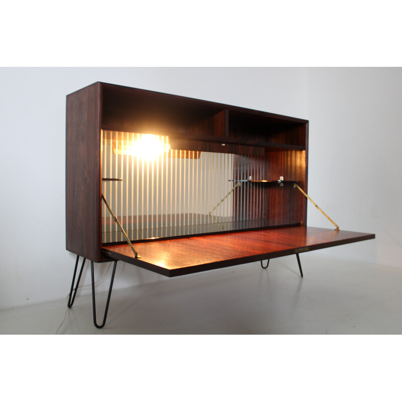 Vintage rosewood and iron sideboard, Denmark 1960