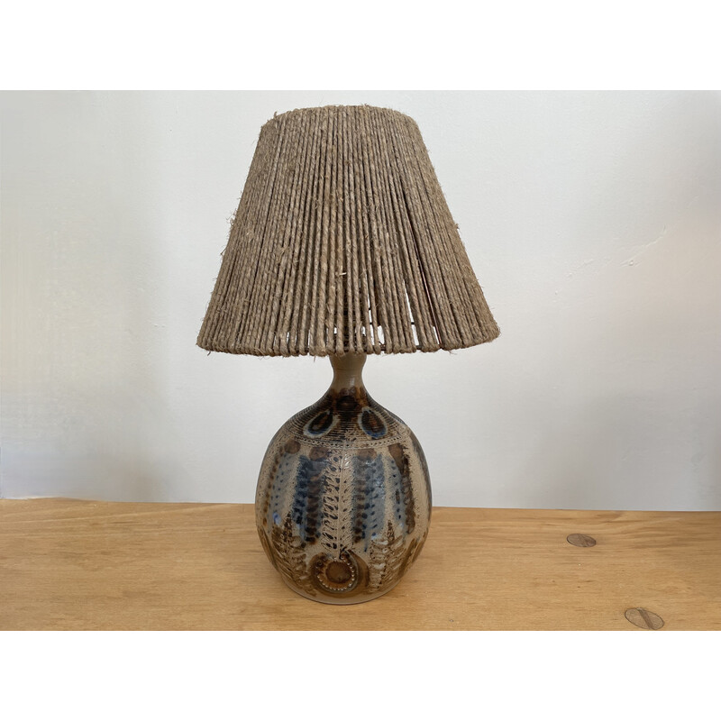 Vintage La Cerisaie ceramic lamp by Jean-claude Courjault, 1970