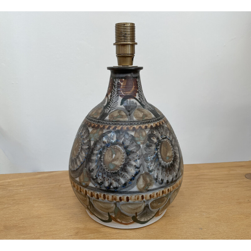 Vintage La Cerisaie ceramic lamp by Jean-claude Courjault, 1970