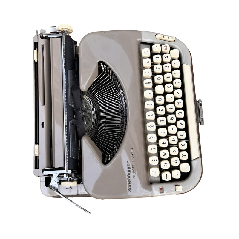 Máquina de escribir de maleta vintage de Willy Scheidegger para Keller y Knappich, Alemania 1960