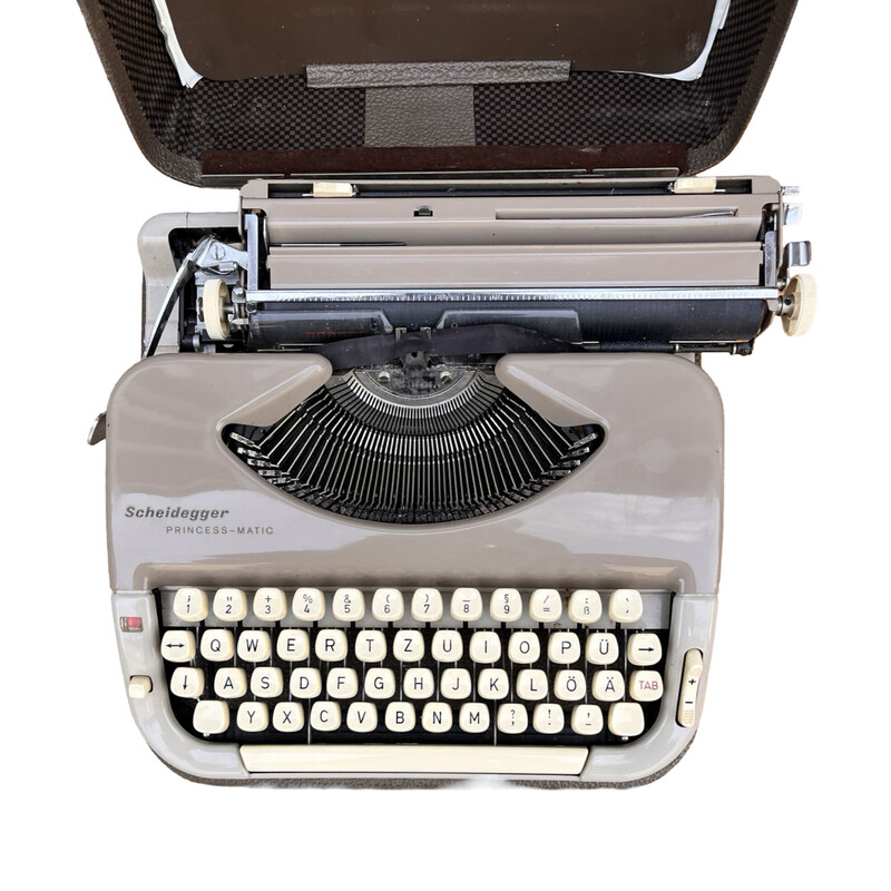 Vintage suitcase typewriter by Willy Scheidegger for Keller and Knappich, Germany 1960