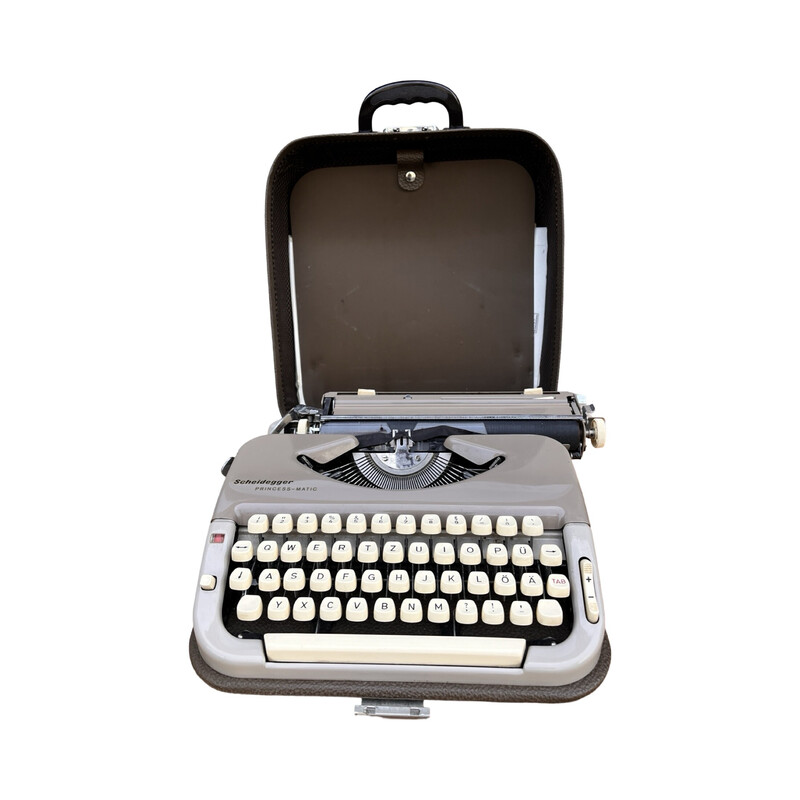 Máquina de escribir de maleta vintage de Willy Scheidegger para Keller y Knappich, Alemania 1960