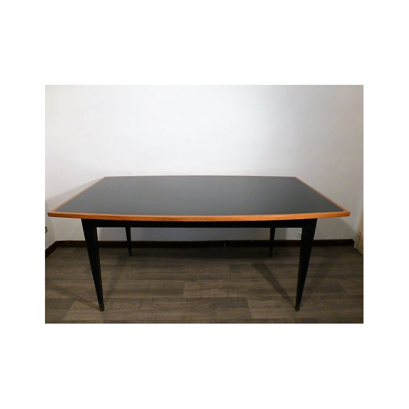Black French dining table - 1960s