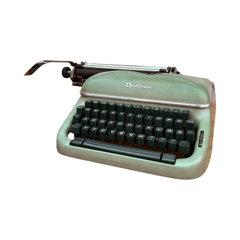 Máquina de escrever vintage em aço e tecido para Optima Büromaschinenwerk Veb Erfurt, 1958