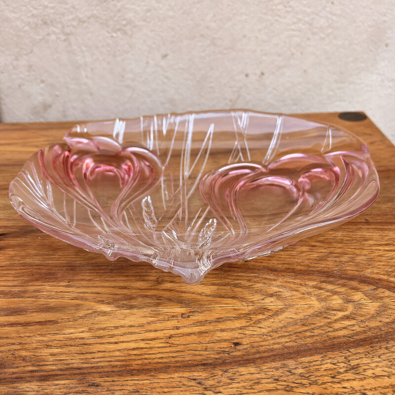 Vintage multi-colored crystal glass bowl for Waltherglas, Germany 1970