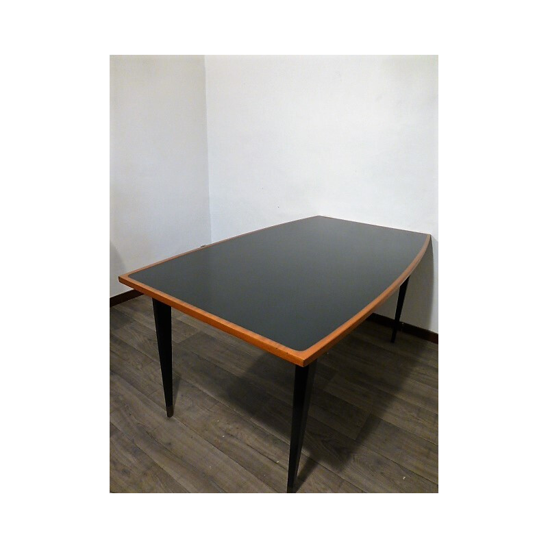 Black French dining table - 1960s