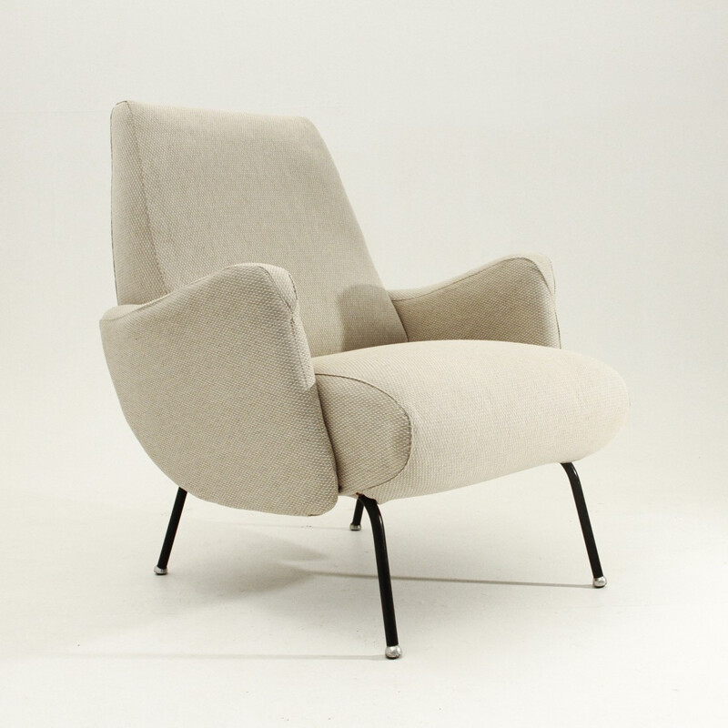 Italian mid century beige armchair - 1950s