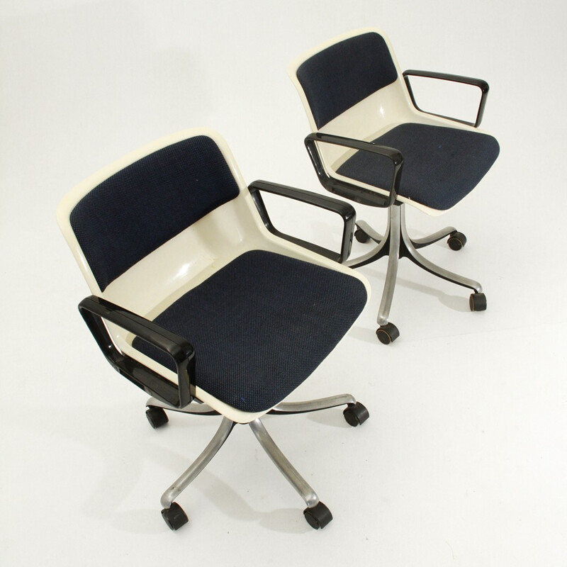 Pair of Modus office chairs by Centro Progetti Tecno for Tecno - 1970s