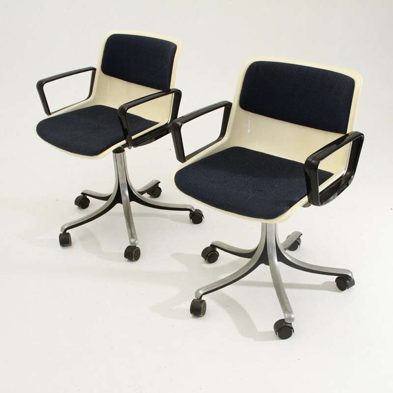 Pair of Modus office chairs by Centro Progetti Tecno for Tecno - 1970s