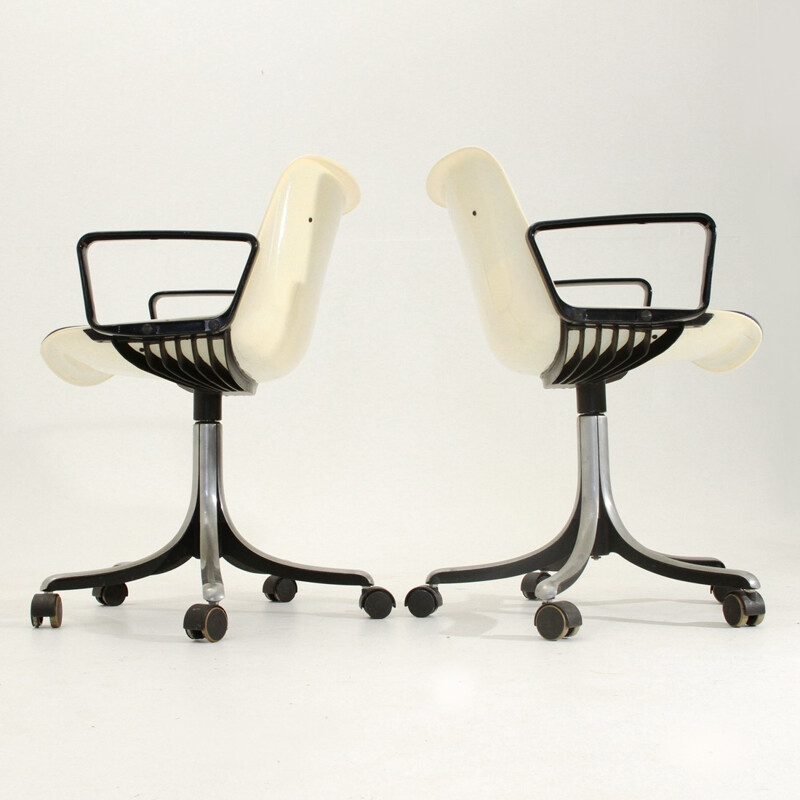 Paire de fauteuils de bureau Modus de Centro Progetti Tecno pour Tecno - 1970