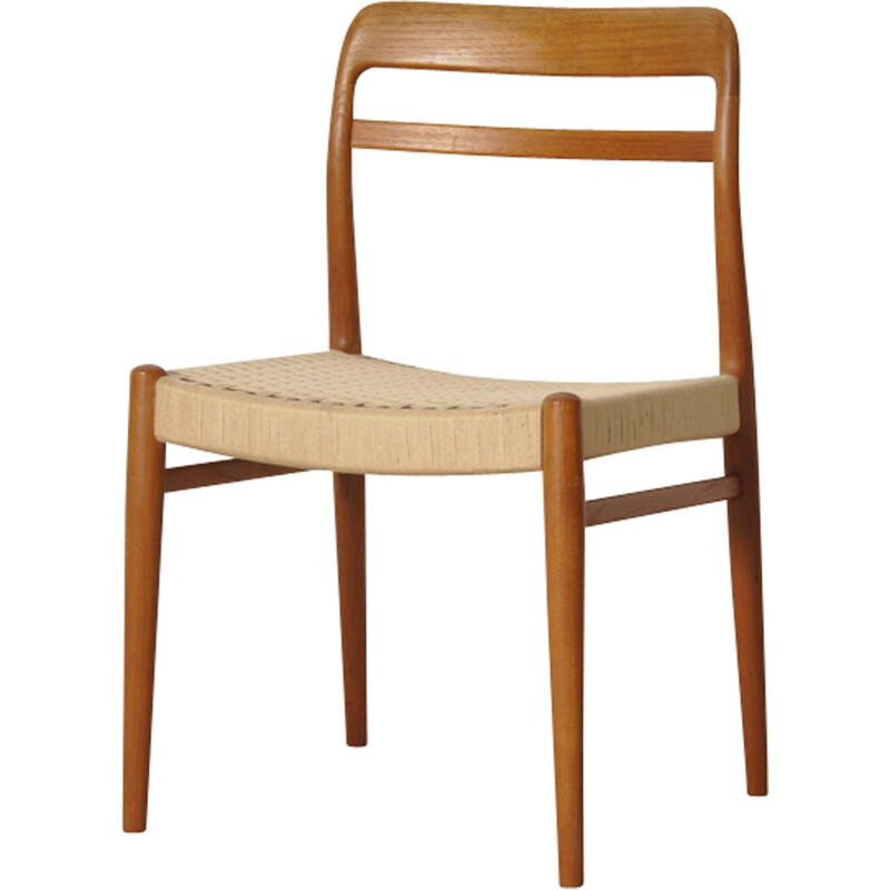 Ensemble de 6 chaises à repas beiges modèle 145 de Alf Aarseth pour Gustav Bahus & Eft - 1960