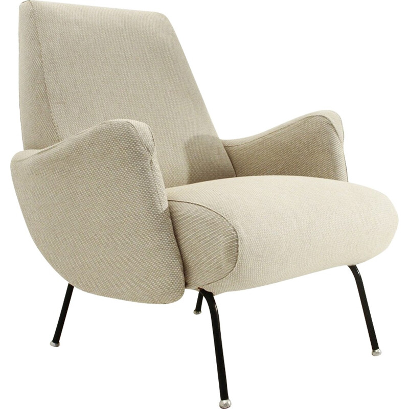 Italian mid century beige armchair - 1950s