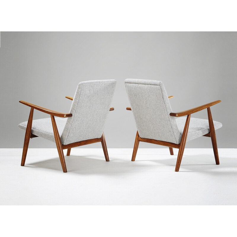 Pair of GE-260 Lounge Chairs by Hans J. Wegner for Getama - 1950s