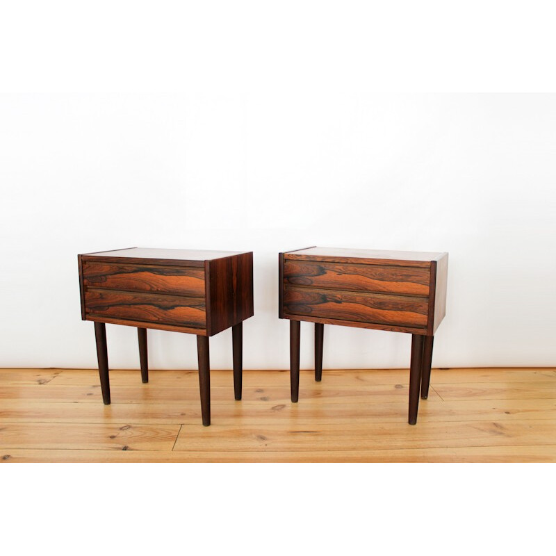 Pair of Rio rosewood bedside table - 1960s