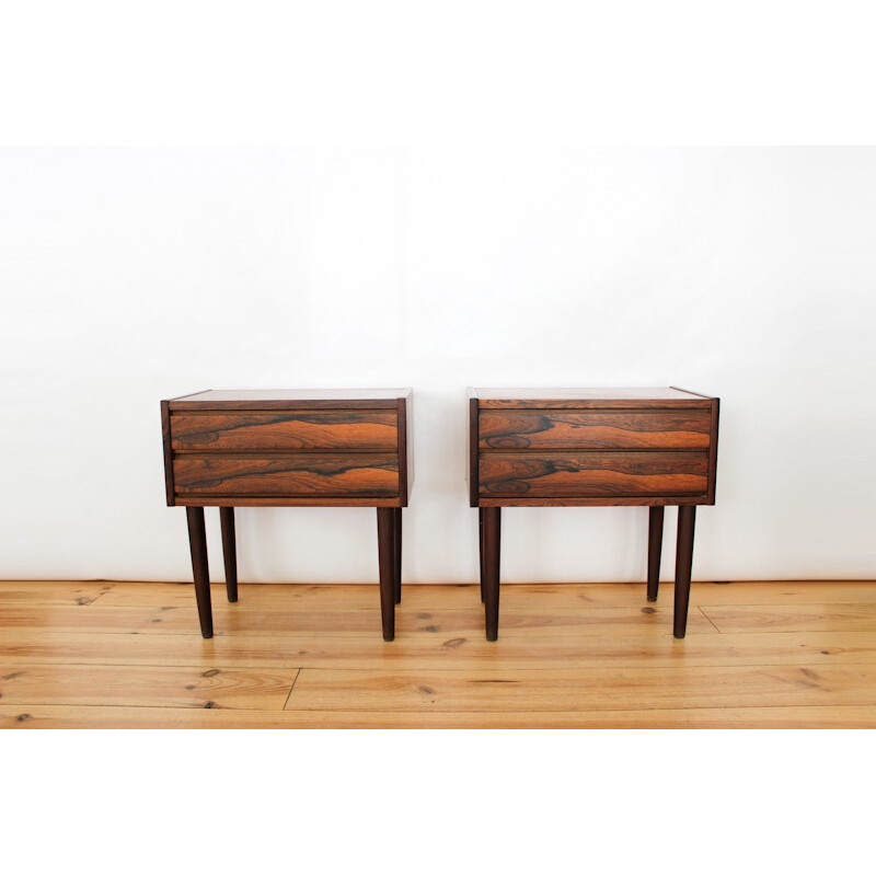 Pair of Rio rosewood bedside table - 1960s