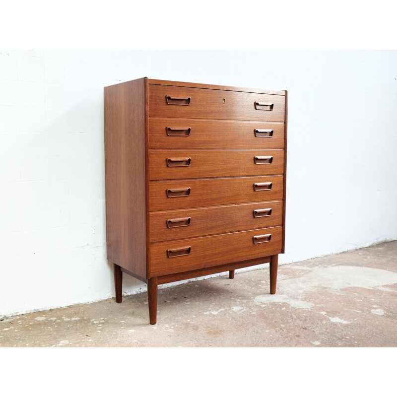 Chest of 6 drawers in teak by Westergaard - 1960s