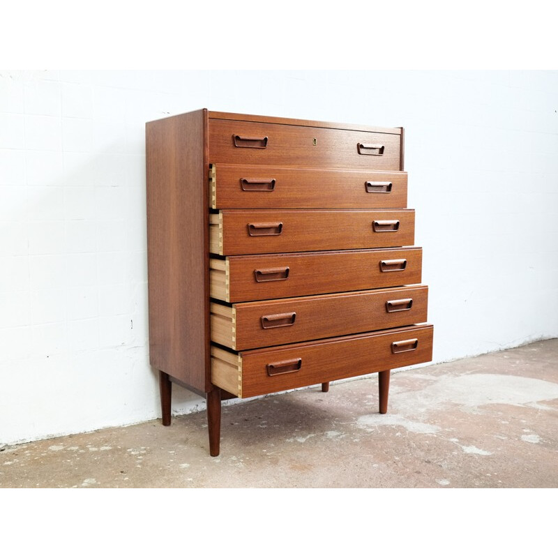 Chest of 6 drawers in teak by Westergaard - 1960s