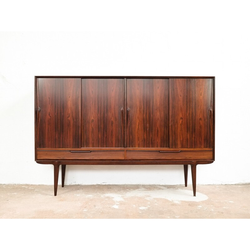 Highboard in rosewood by Omann Jun - 1960s