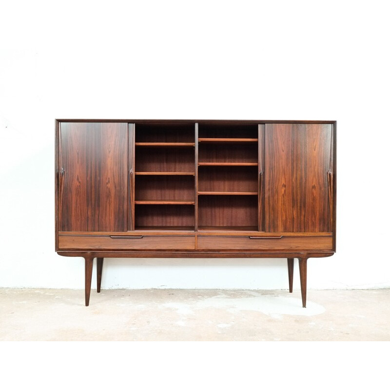 Highboard in rosewood by Omann Jun - 1960s