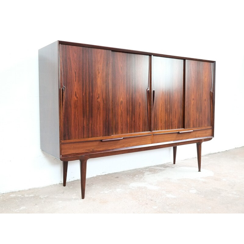 Highboard in rosewood by Omann Jun - 1960s