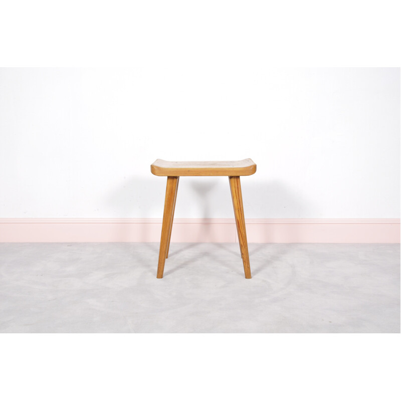 Swedish modern stool by Carl Malmsten for Svensk Fur - 1950s