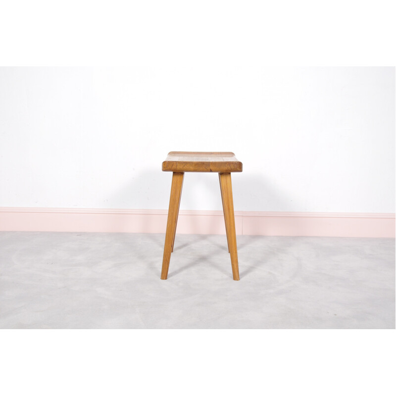 Swedish modern stool by Carl Malmsten for Svensk Fur - 1950s