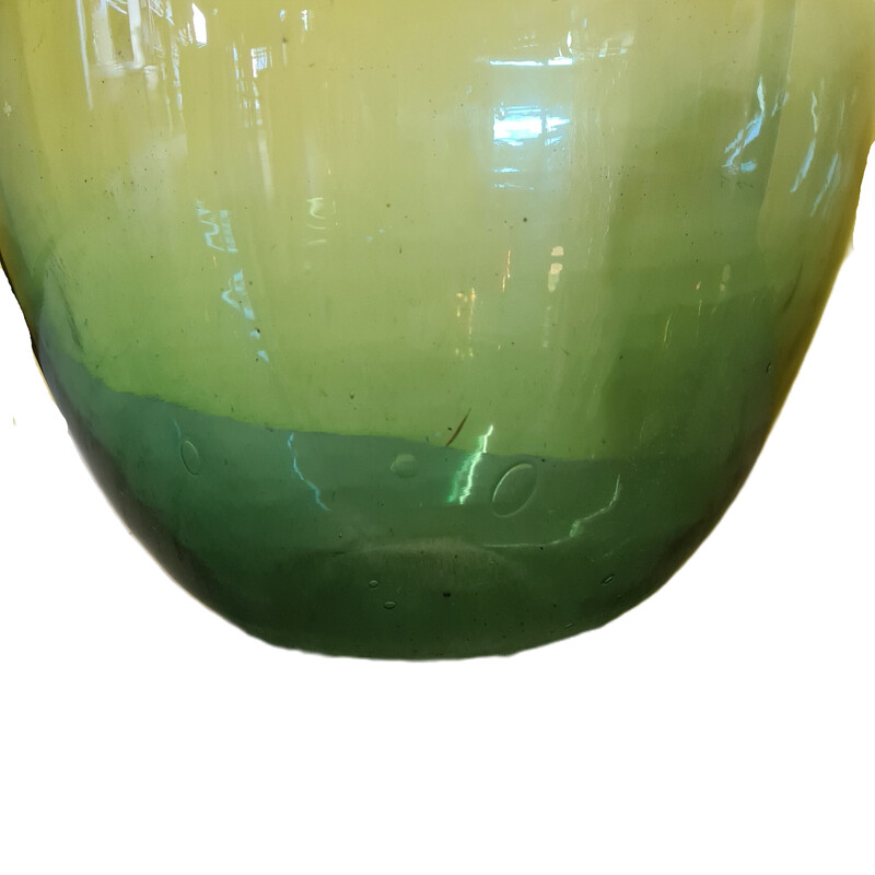 Vintage groene glazen gistfles, 1950