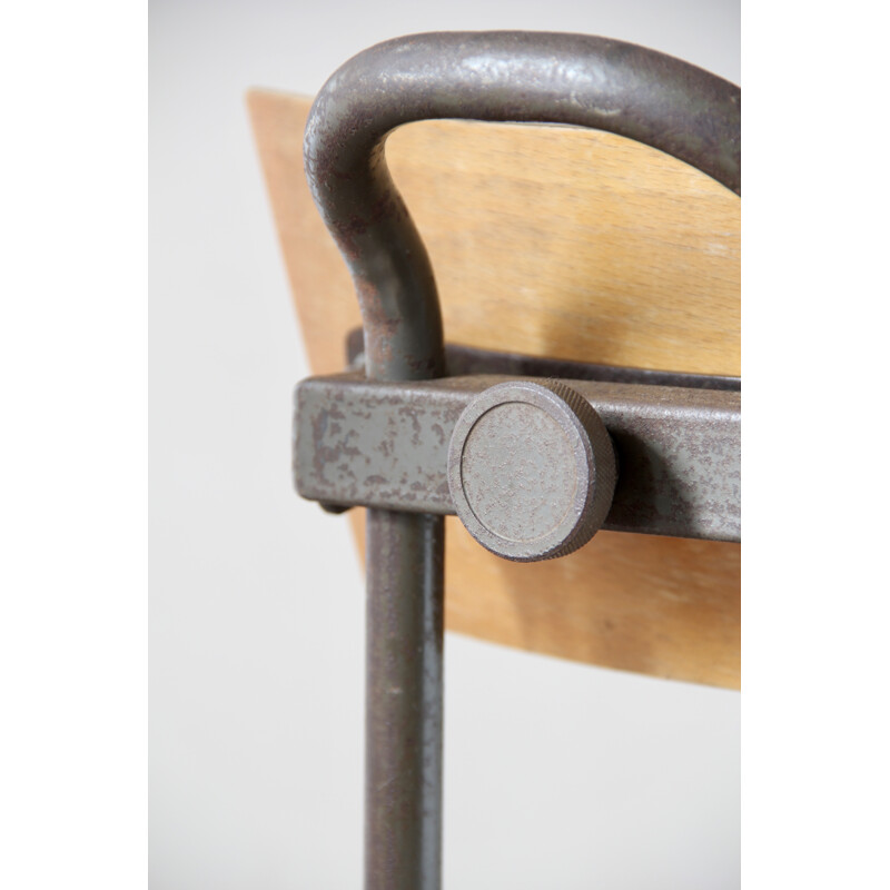 Mid century adjustable factory chair - 1950s