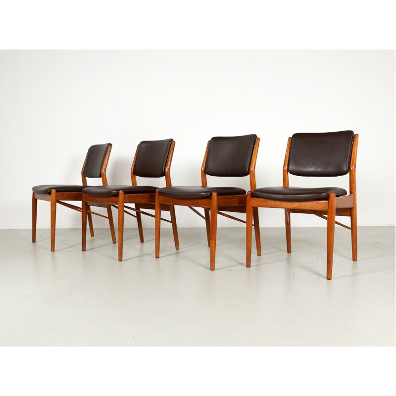 Set of 4 Danish dining chairs by Arne Vodder for Sibast Furniture - 1960s