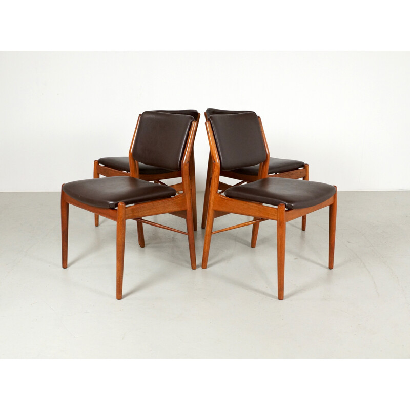 Set of 4 Danish dining chairs by Arne Vodder for Sibast Furniture - 1960s