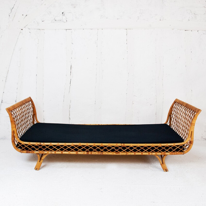 Rattan daybed - 1950s