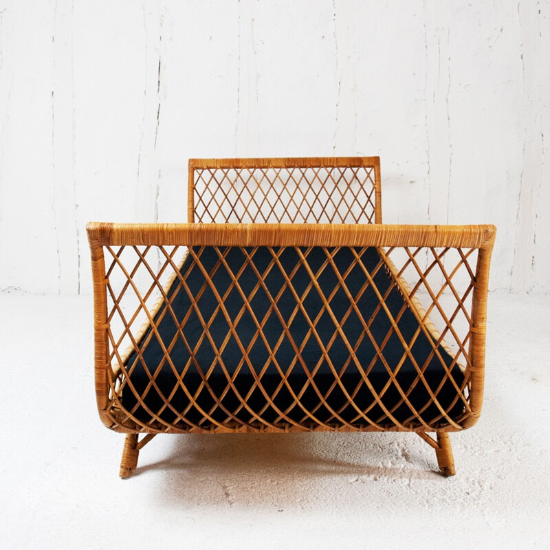 Rattan daybed - 1950s